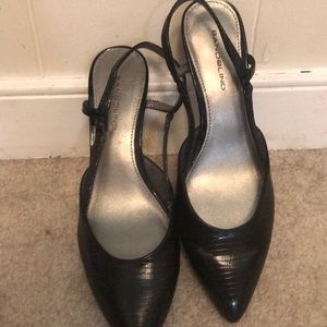 Sling backs, black Size 8 1/2M, EUC